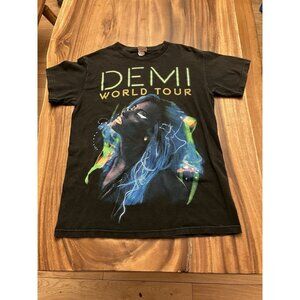 Alstyle Demi Lovato Neon Lights Black 2014 Tour Shirt Size Small
